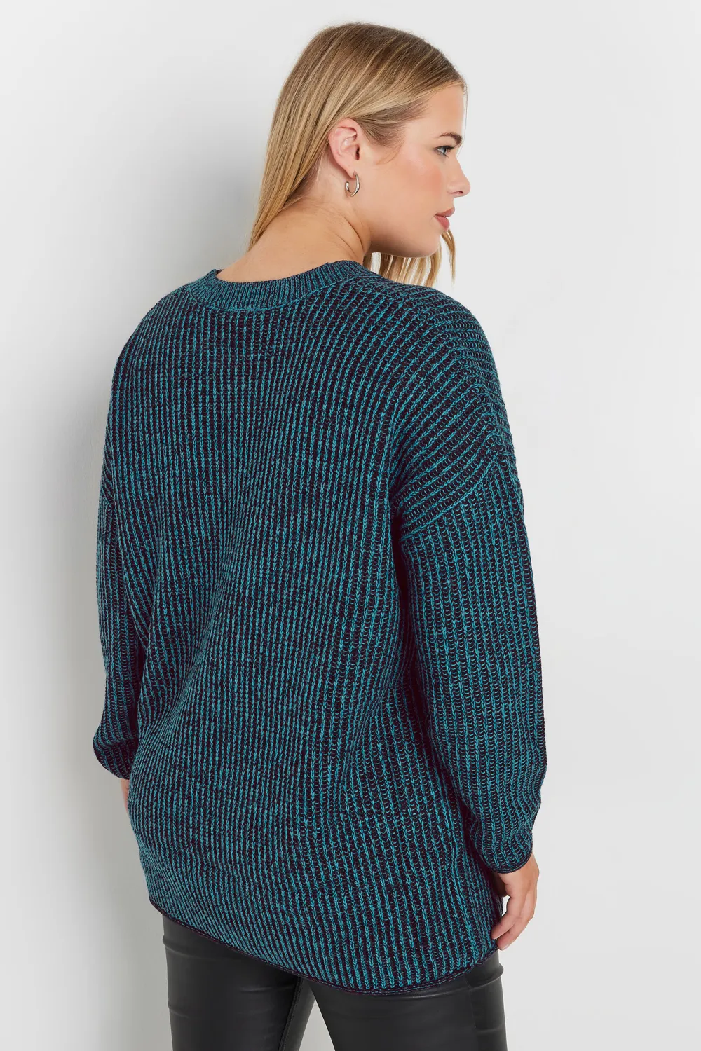 YOURS Curve Grey Drop Shoulder Knitted Jumper