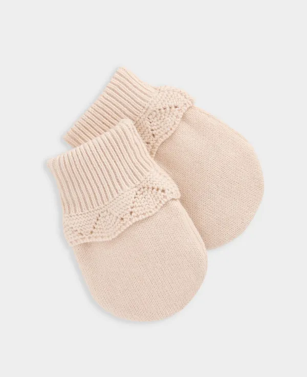 Knitted Hat & Mitts - Pink