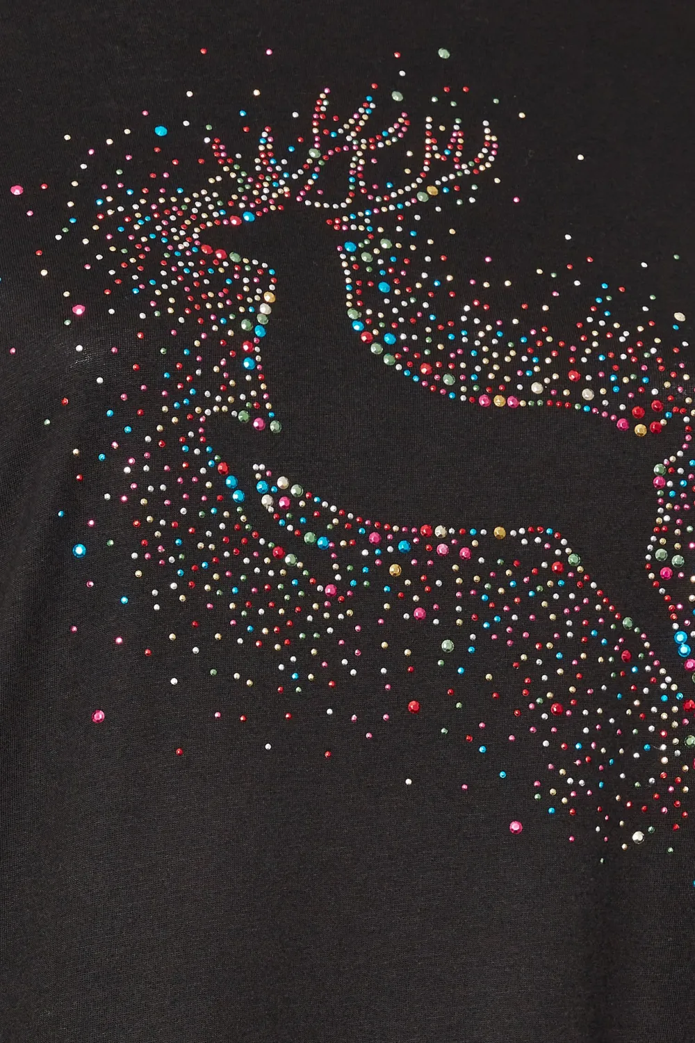 YOURS Curve Black 'Meowy Christmas' Slogan T-Shirt