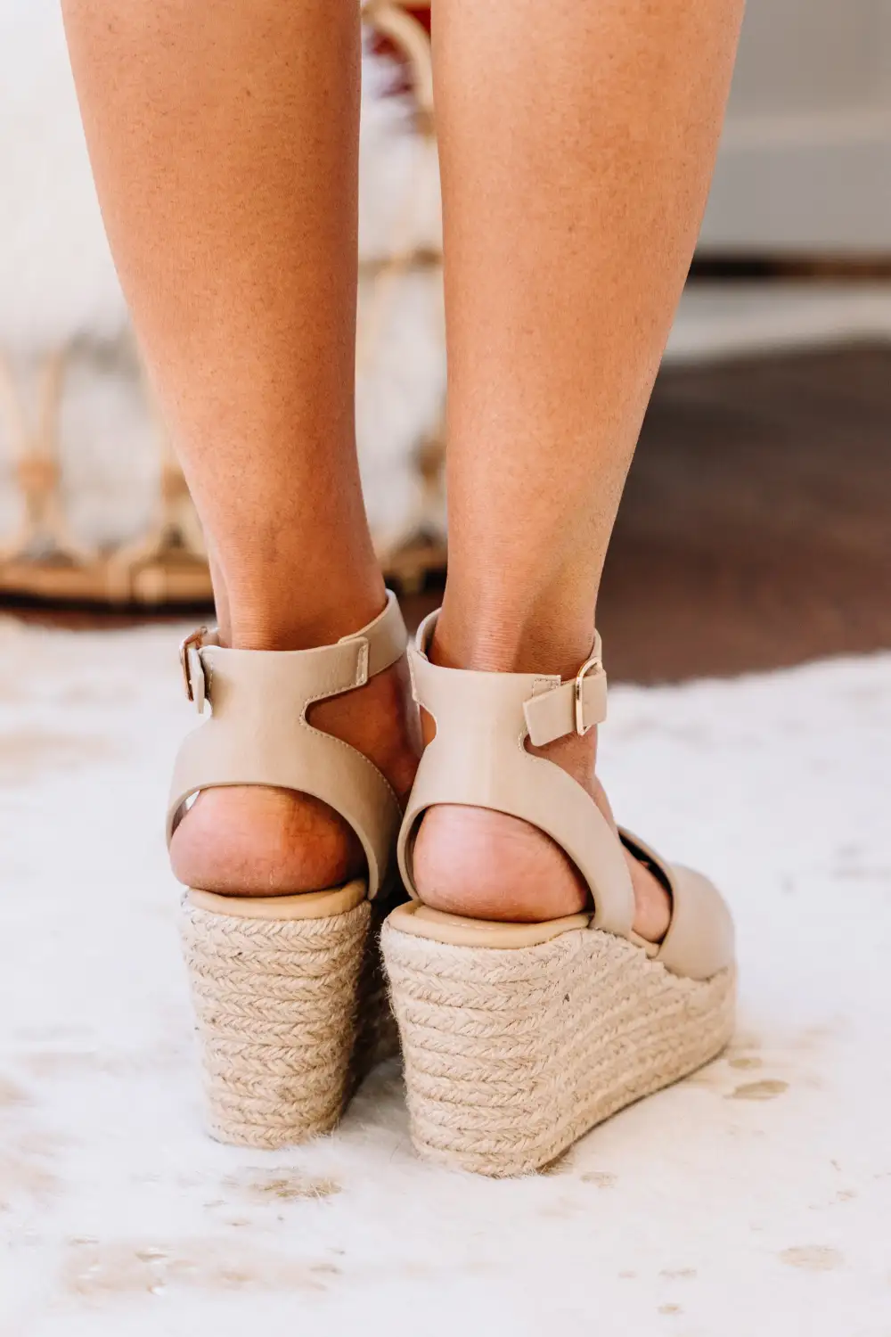 Keep You Updated Nude Wedges