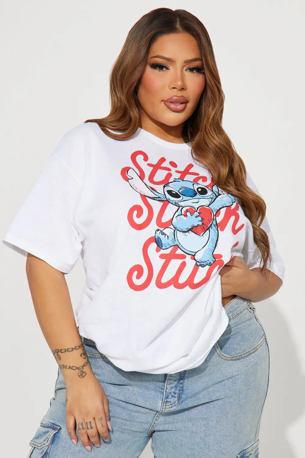 XO Love Stitch Graphic Tee - White