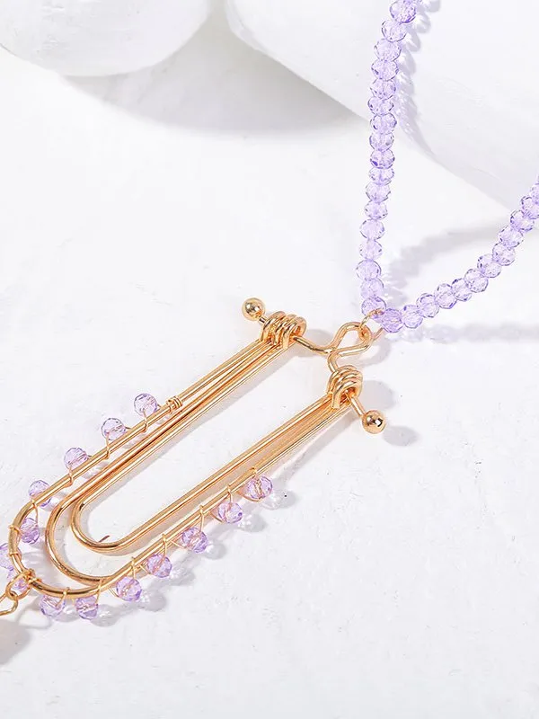 Banquet Party Long Beaded Tassel Crystal Sweater Chain Women Dress Dress Necklace
