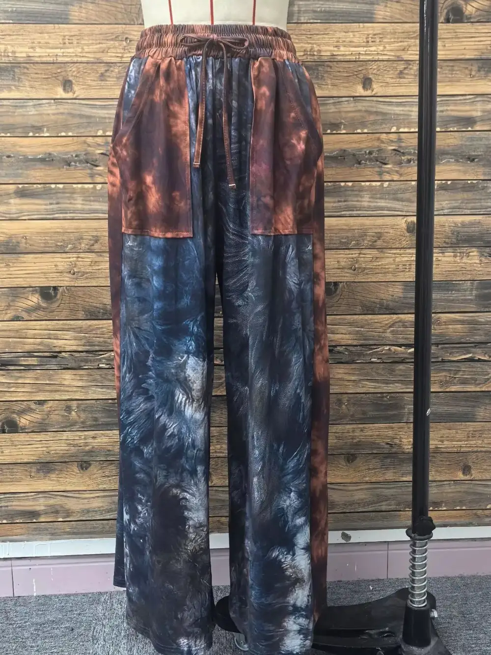 Full Size Tie Dye Wide Leg Pants Plus Size