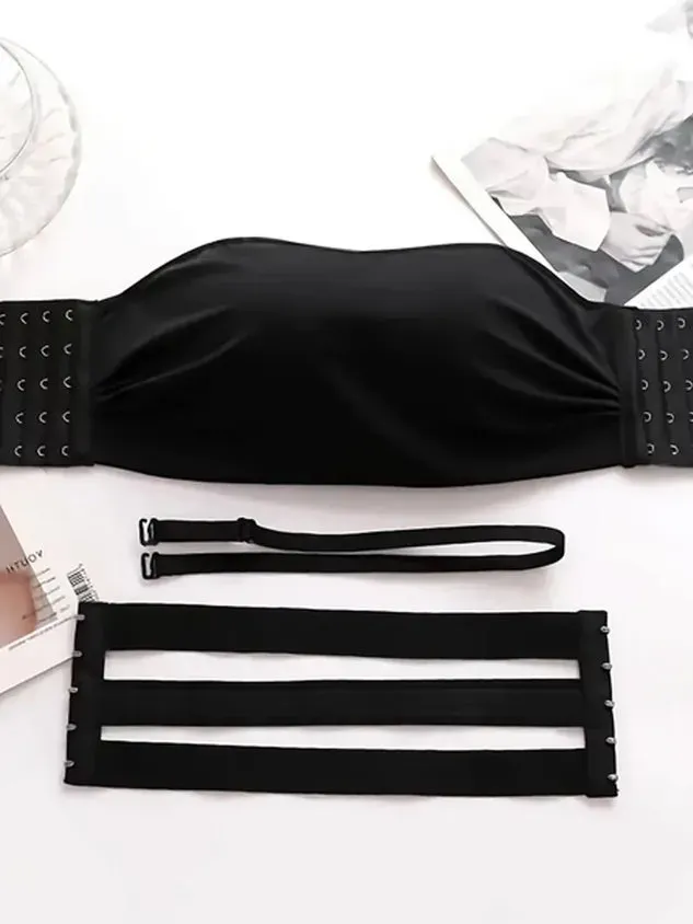 Non Steel Ring Gathered Anti Slip Invisible Bra & Bralette