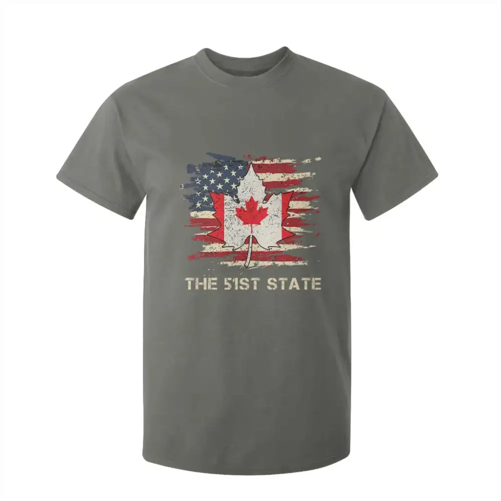 Canada The 51st State T Shirt For Kid Canadian Maple American Flag TS09