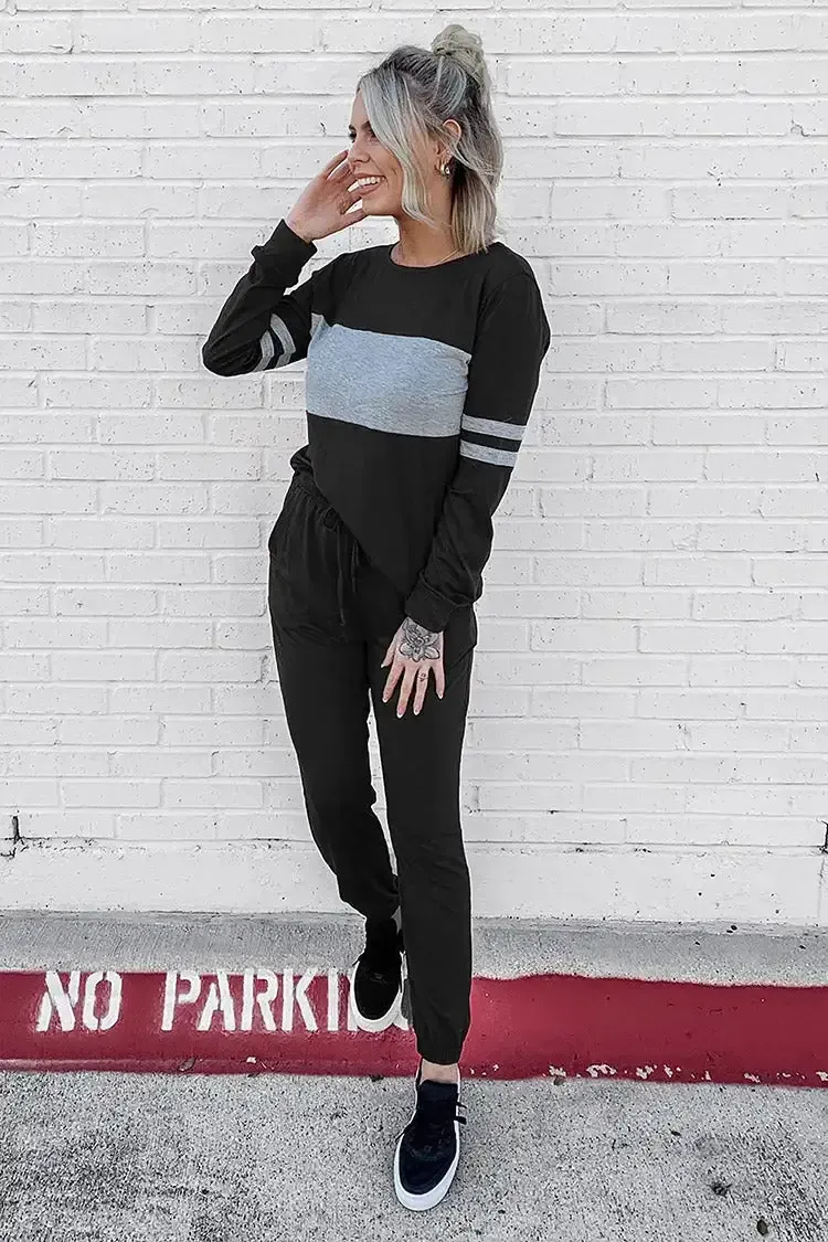 Women 2 Piece Long Sleeve Tracksuit with Long Pants