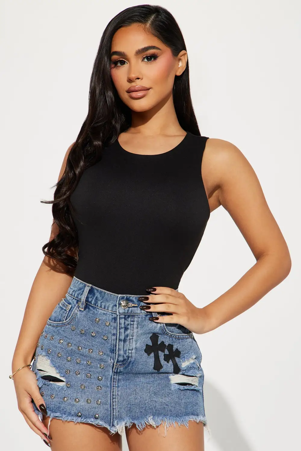 Poppy Sleeveless Bodysuit - Black