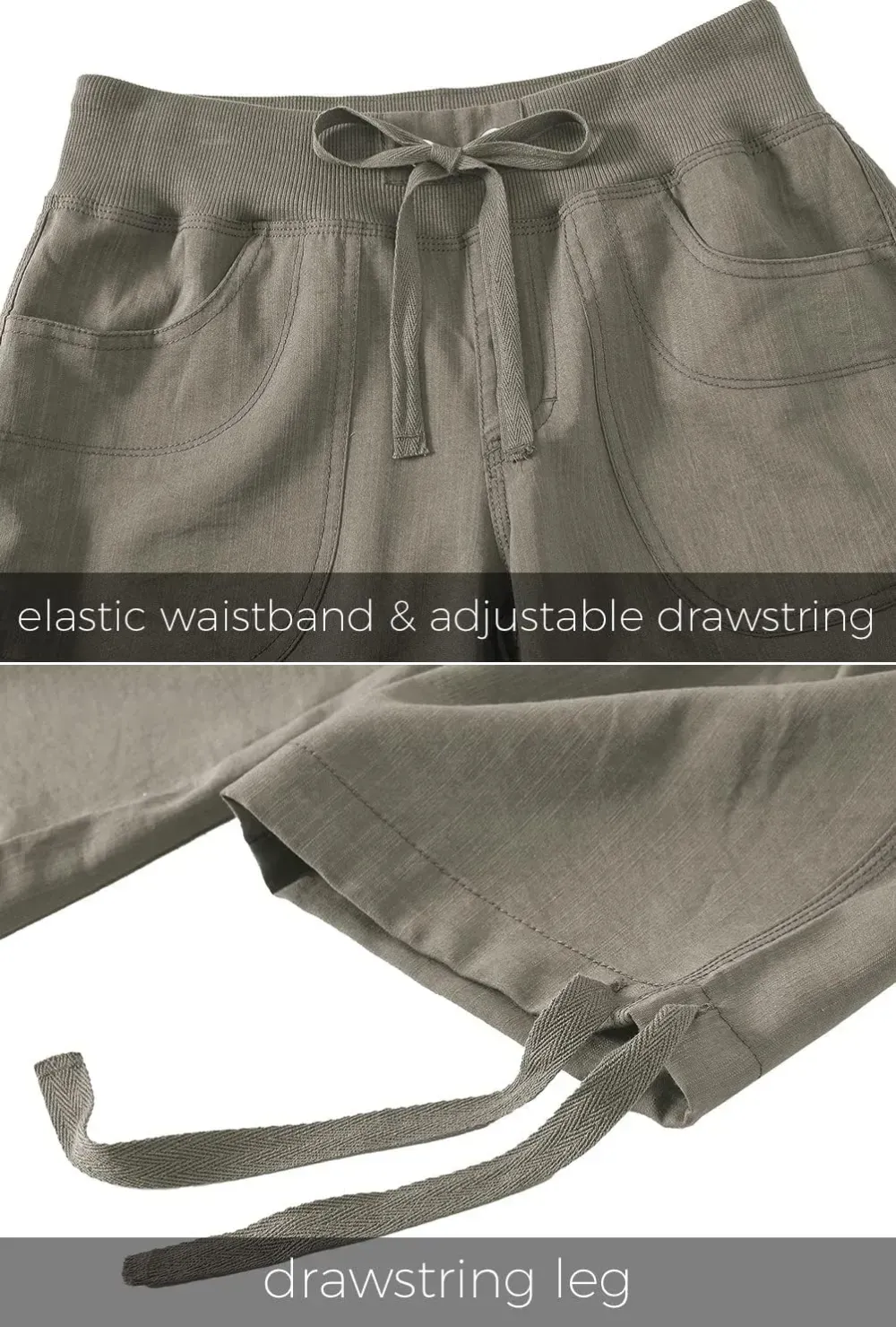 MoFiz Womens Capris with Pockets Loose Fit Casual Capri Pants Dressy Lightweight Ladies Baggy Cargo Pants for Hiking