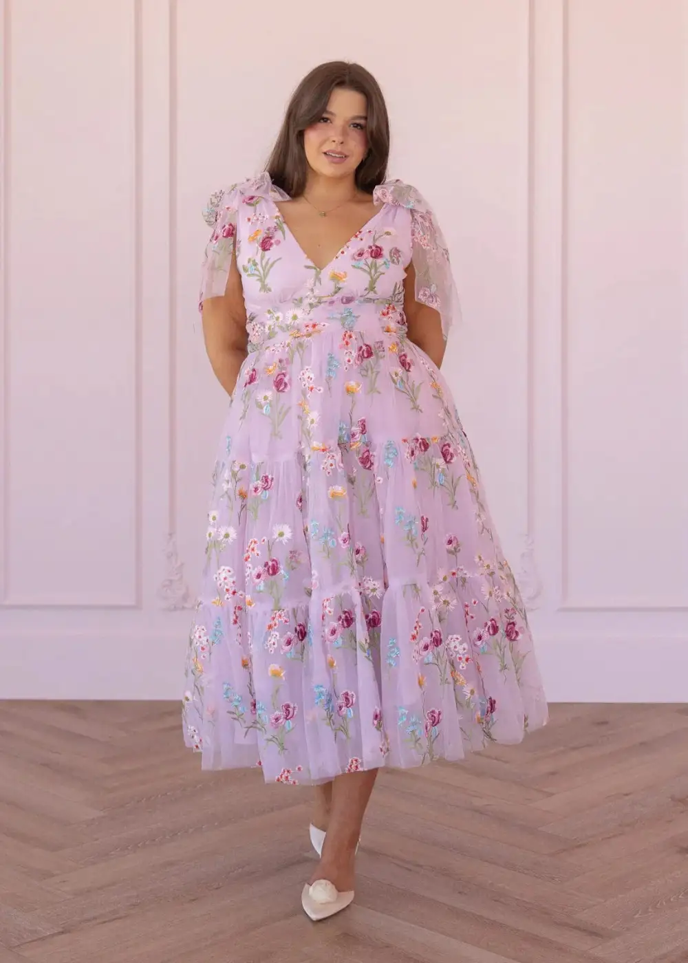 Margaret Midi Dress Pink