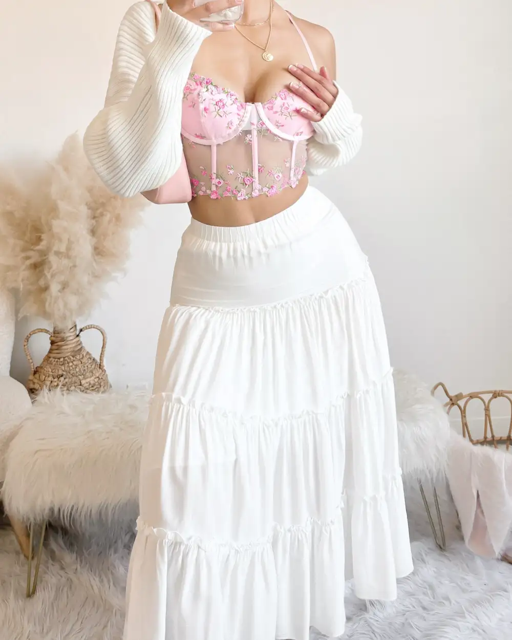 JORDYN FLORAL BUSTIER TOP