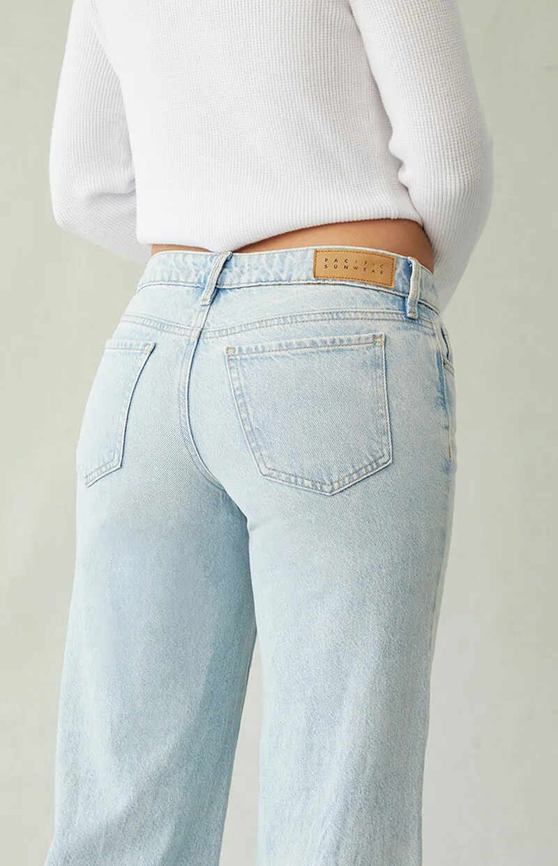 PacSun Light Indigo Low Rise Girlfriend Jeans
