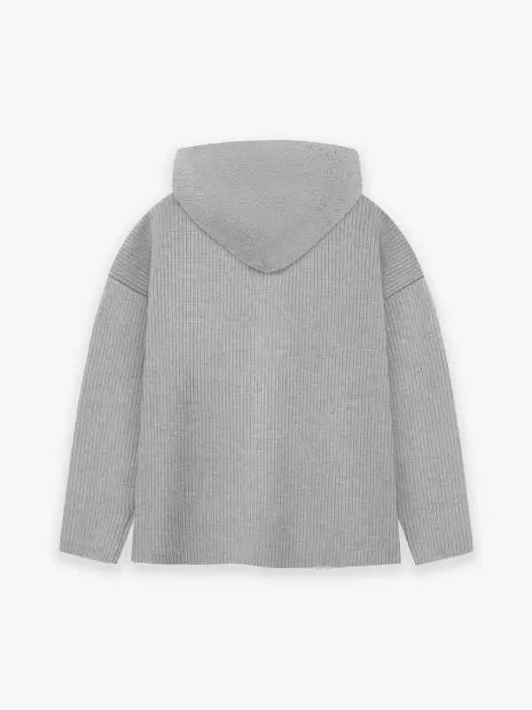 Wool V-Neck Hoodie