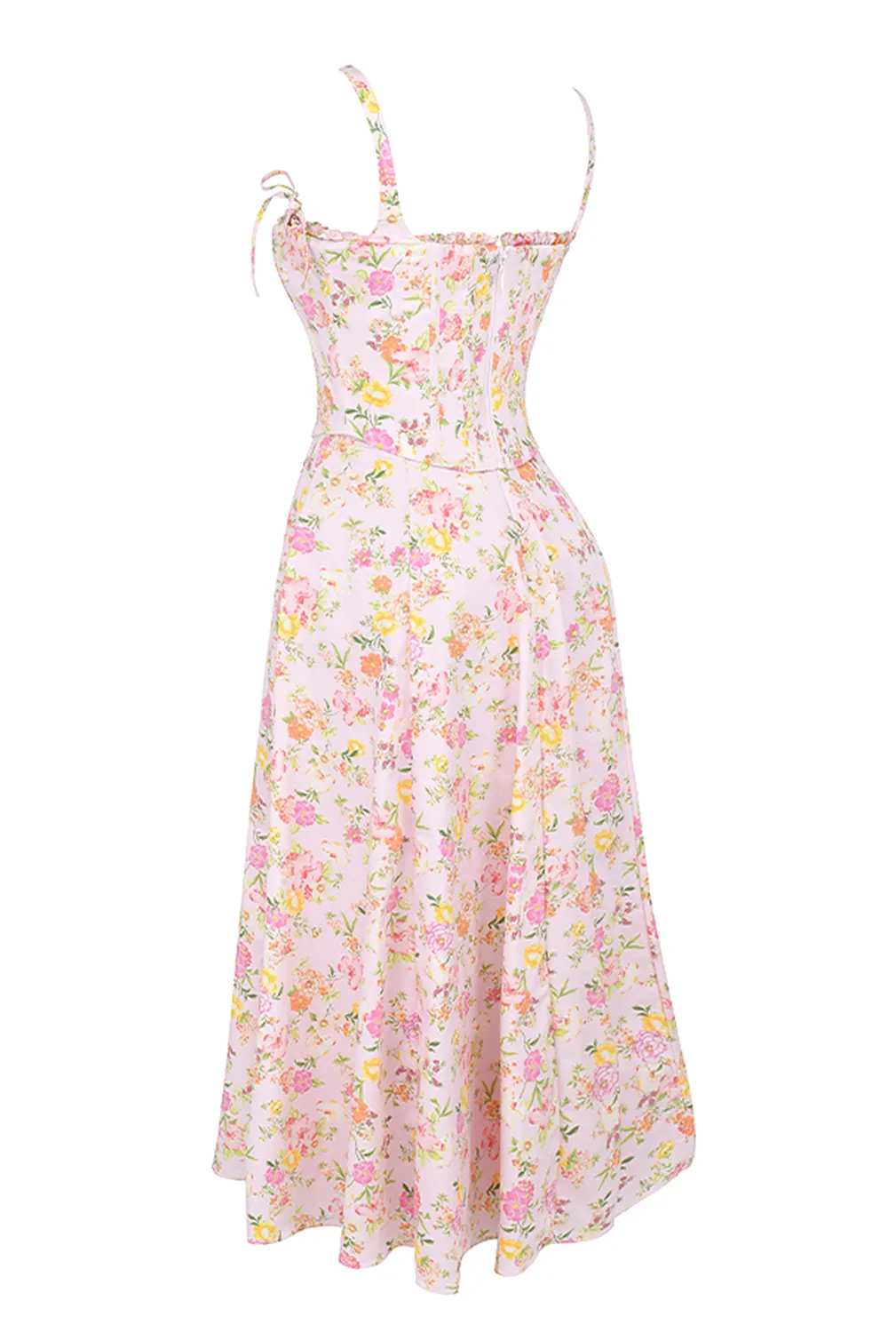 Pink meadow print cotton sundress
