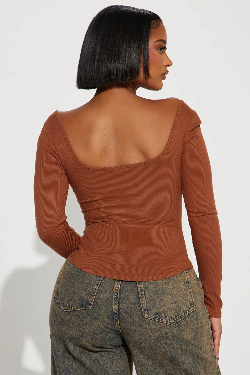 Have It All Long Sleeve Tee - Brown