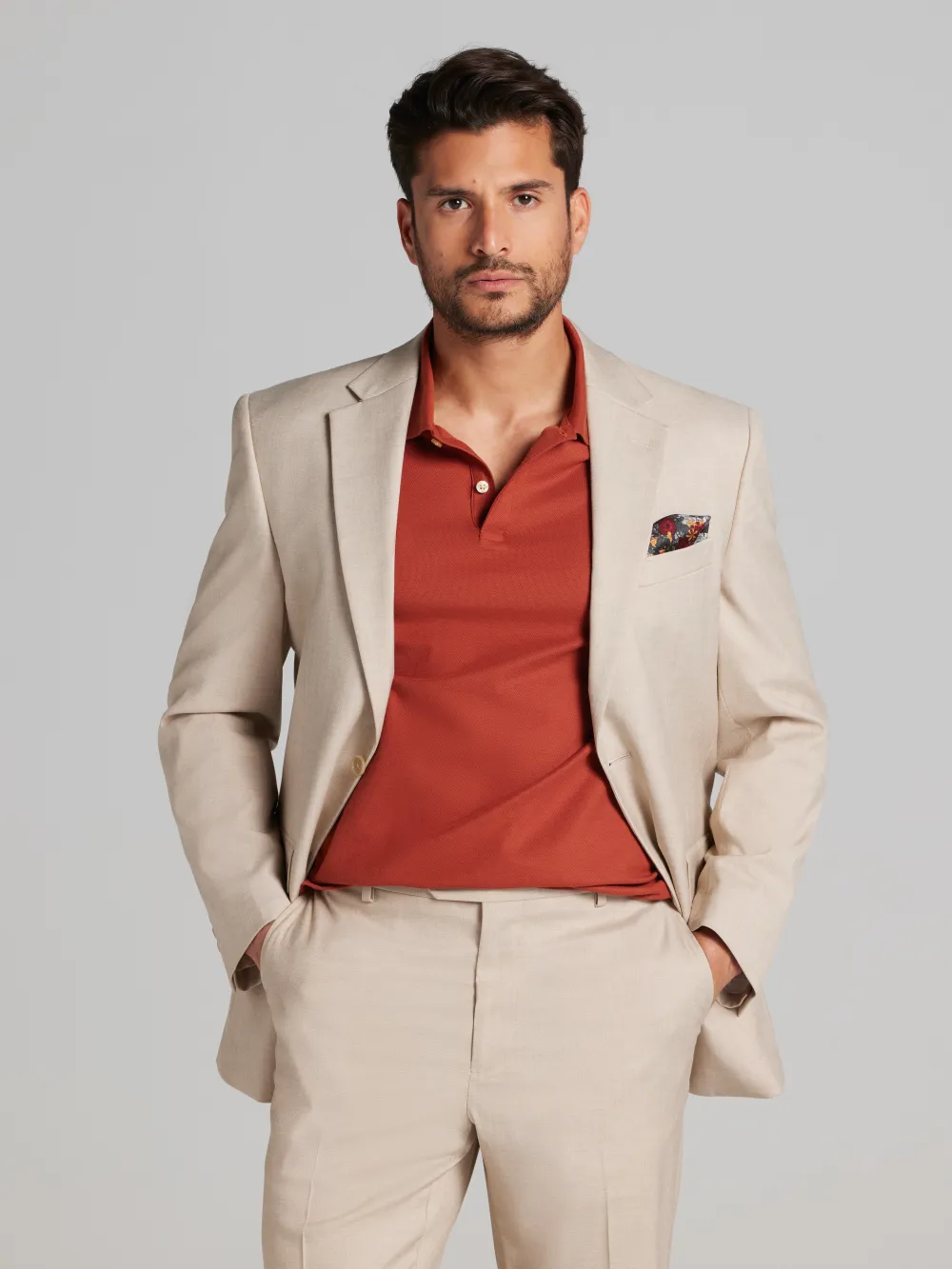 Pronto Uomo Modern Fit Sharkskin Suit Jacket
