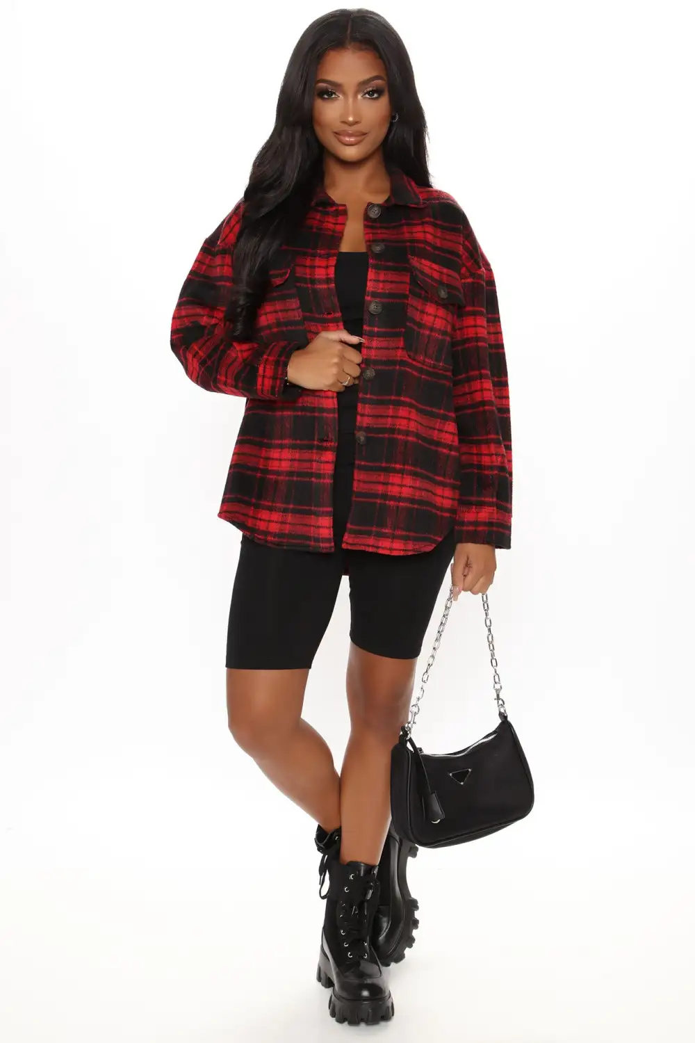 Check Ya Later Flannel Top - Red/combo