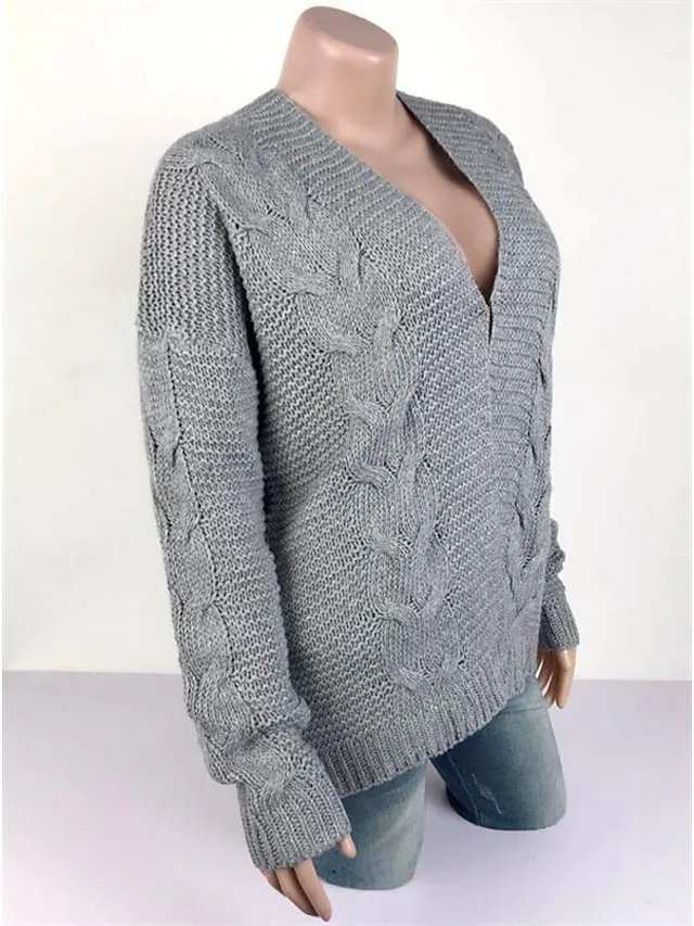 Women's Cardigan Knitted Solid Color Basic Casual Chunky Long Sleeve Loose Sweater Cardigans Hooded Open Front Fall Winter Wine Dusty Rose Gray