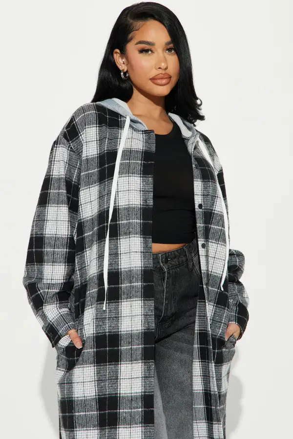 In The Night Plaid Shirt - Black/combo