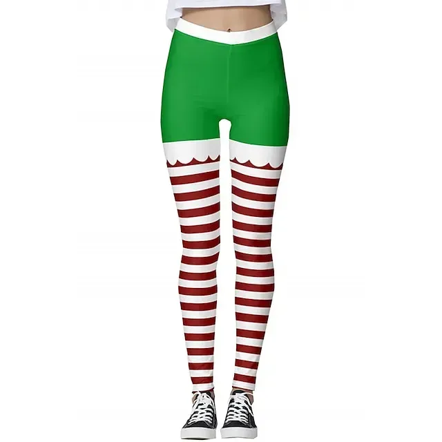 Santa Claus Leggings Jogger Pants Women's Christmas Christmas Christmas Eve Adults' Christmas New Year Eve Polyester Lycra Spandex Pants