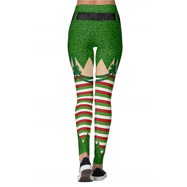 Santa Claus Leggings Jogger Pants Women's Christmas Christmas Christmas Eve Adults' Christmas New Year Eve Polyester Lycra Spandex Pants