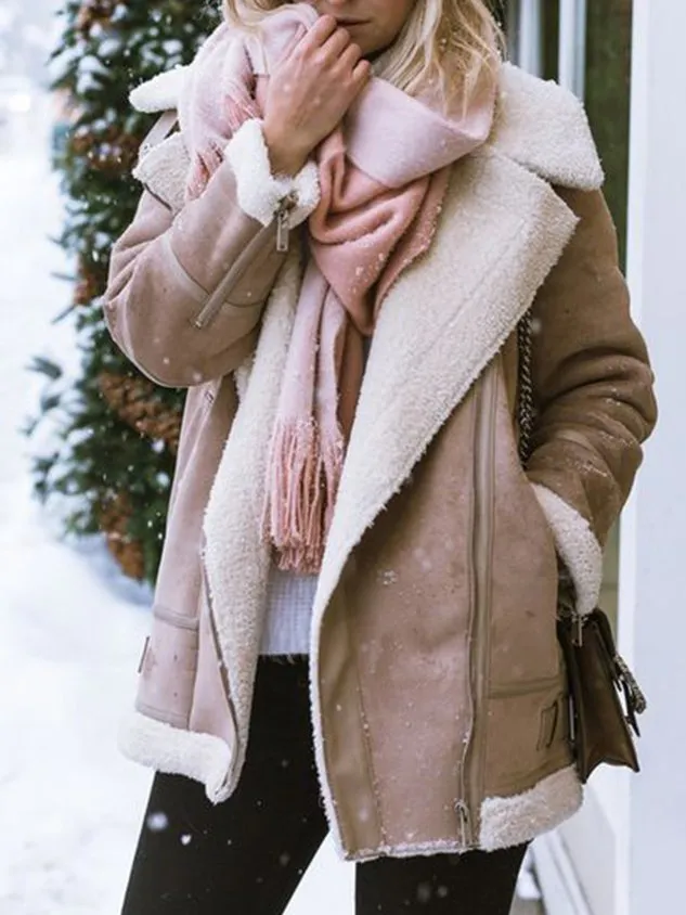 Paneled Solid Shawl Collar Jacket