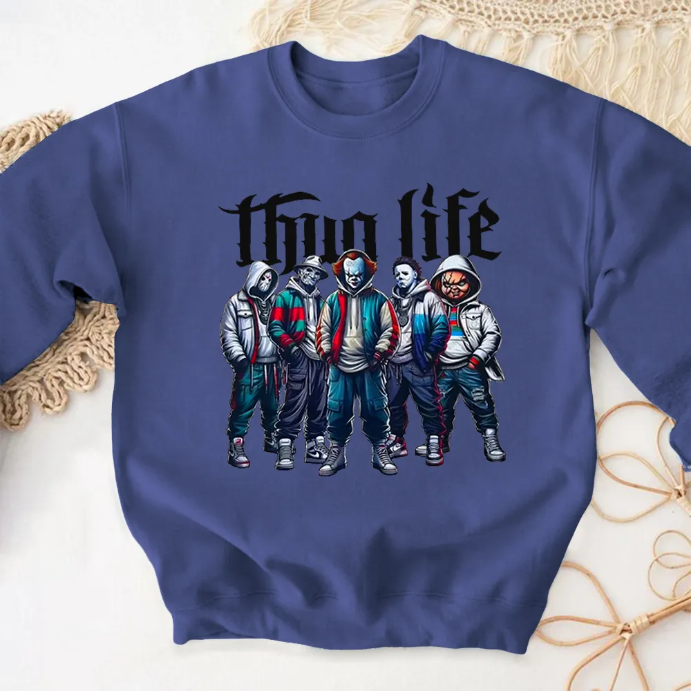 Thug Life Horror Colorful Sweater Long Sleeve Hoodie Of You