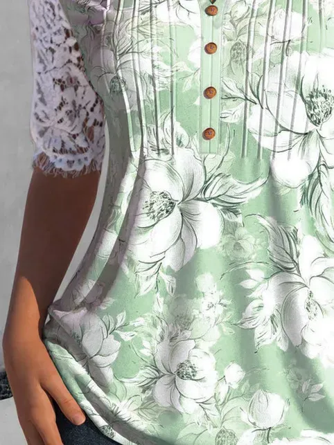 Floral Jersey Casual Shirt