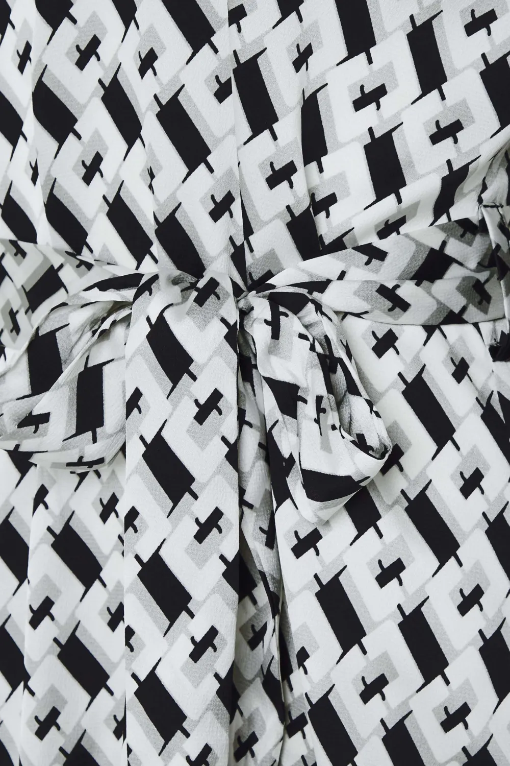 M&Co Black Geometric Print Satin Tunic Dress