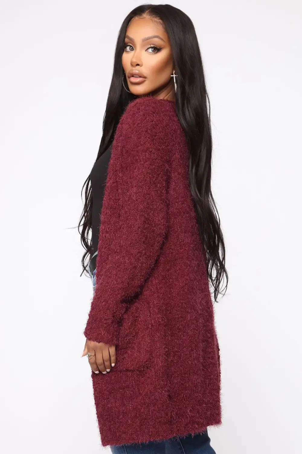 Never A Dull Moment Cardigan - Wine