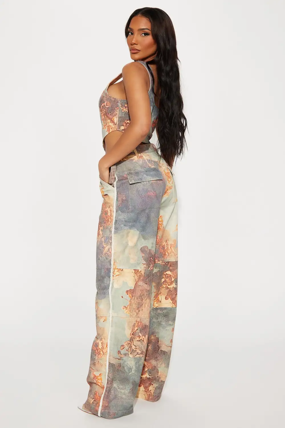 Renaissance Forever Pant Set - Taupe/combo