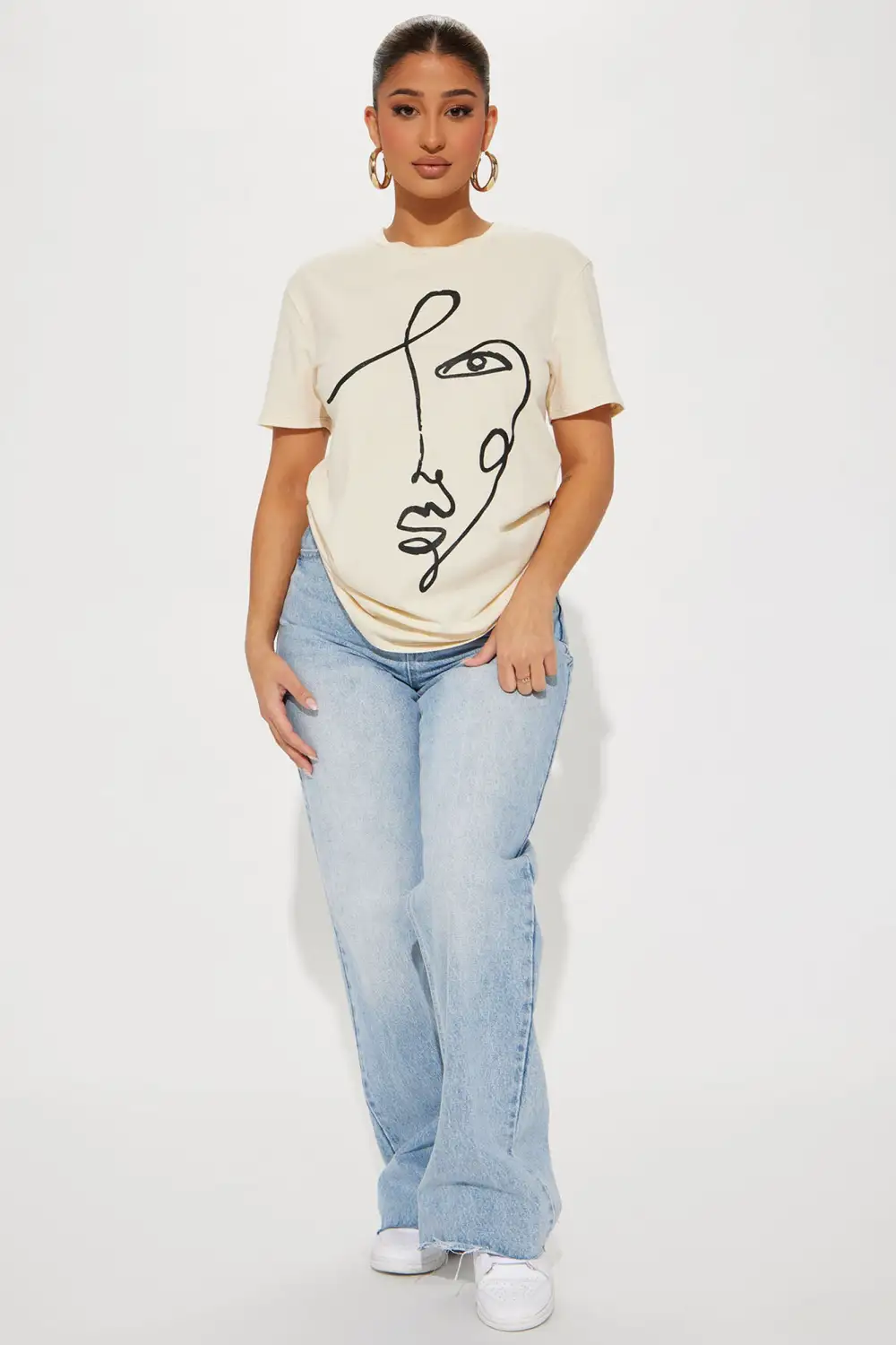 Divine Beauty Graphic Tee - Taupe