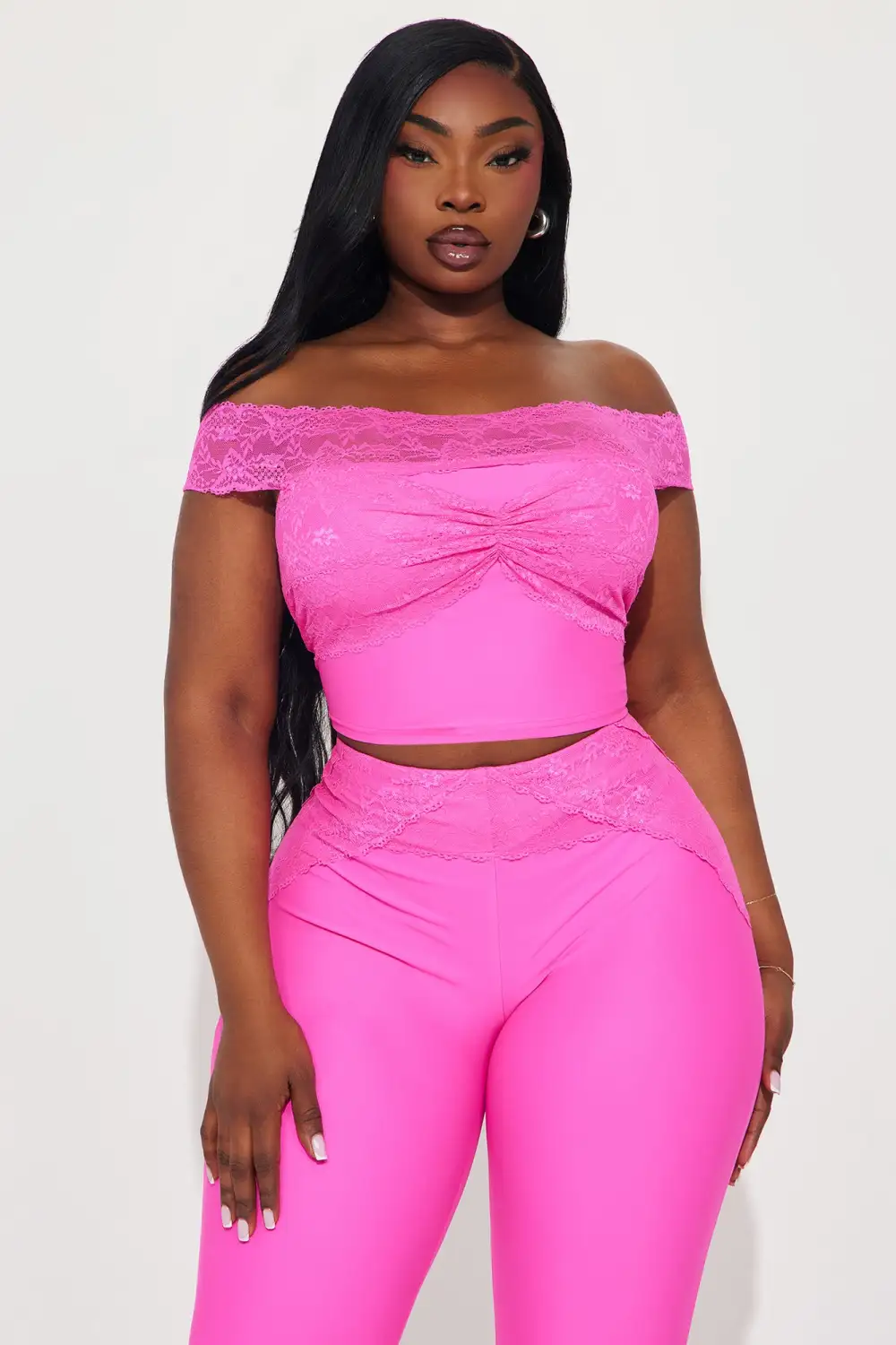 Lost In Love Legging Set - Hot Pink