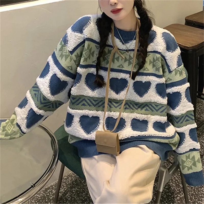 Retro Loose Thickened Sweater