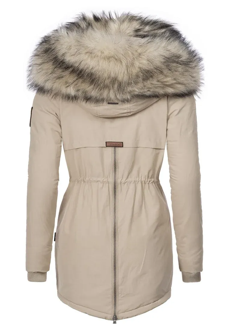 Ladies Winter Thicken Windproof Parka Pink