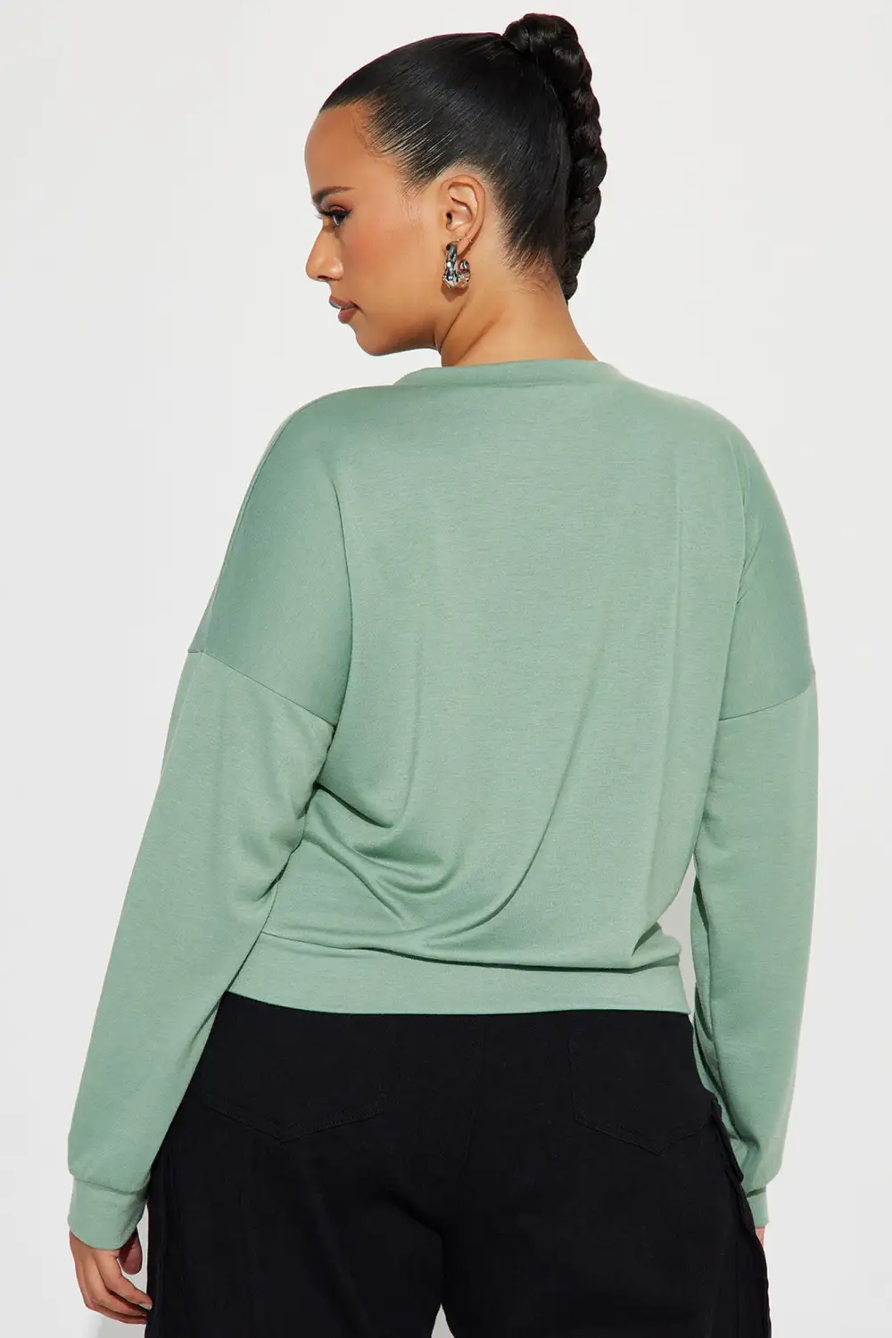 Flying To Paris Sweatshirt - Sage