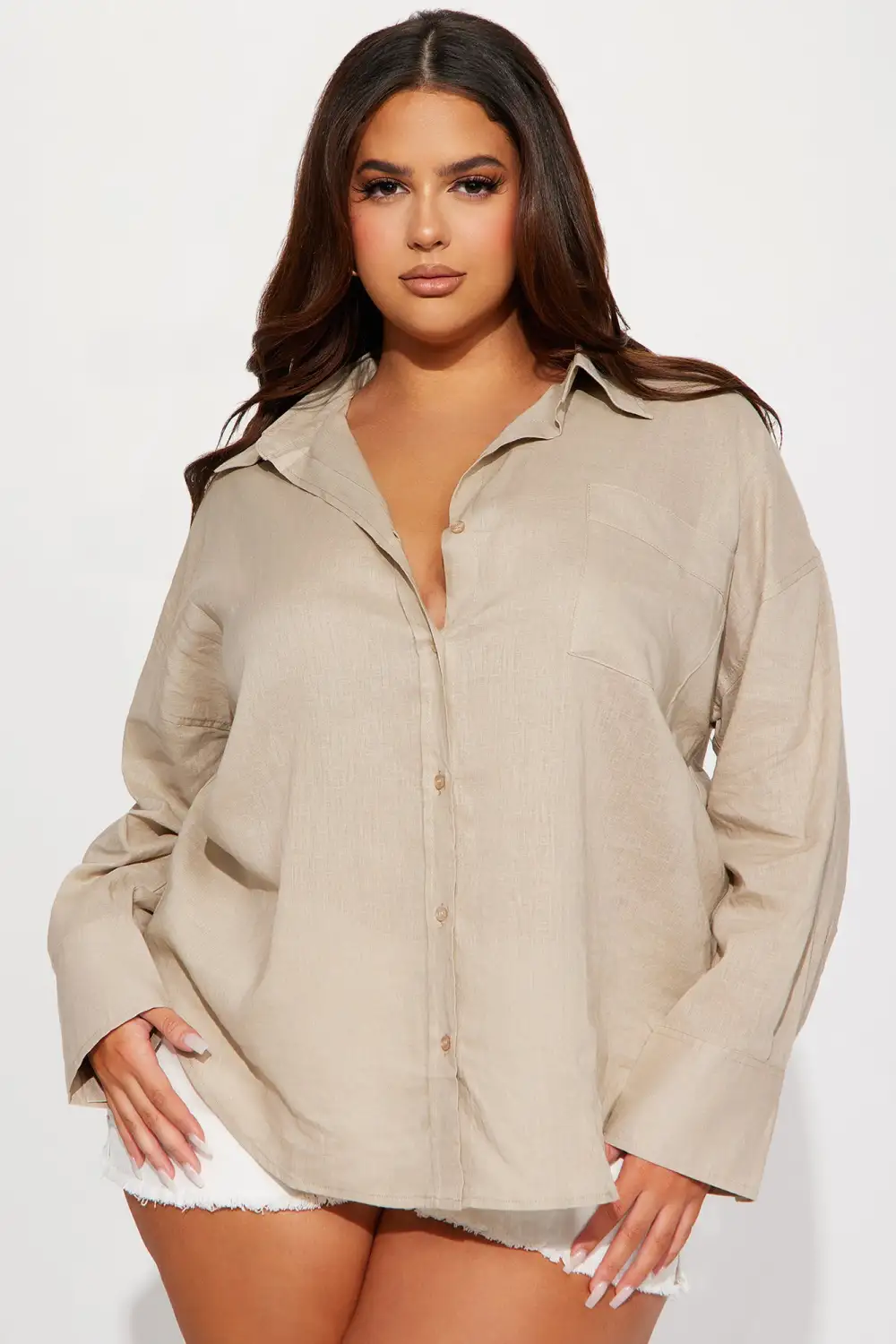 Always Simplistic Linen Shirt - Beige