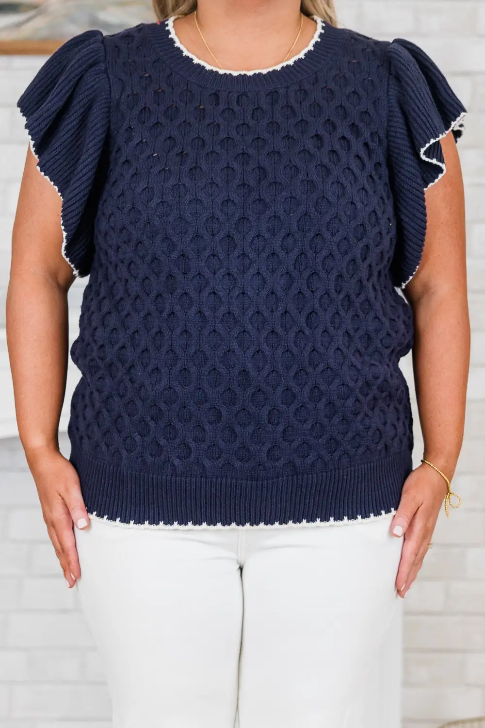Take A Deep Breath Sweater, Navy