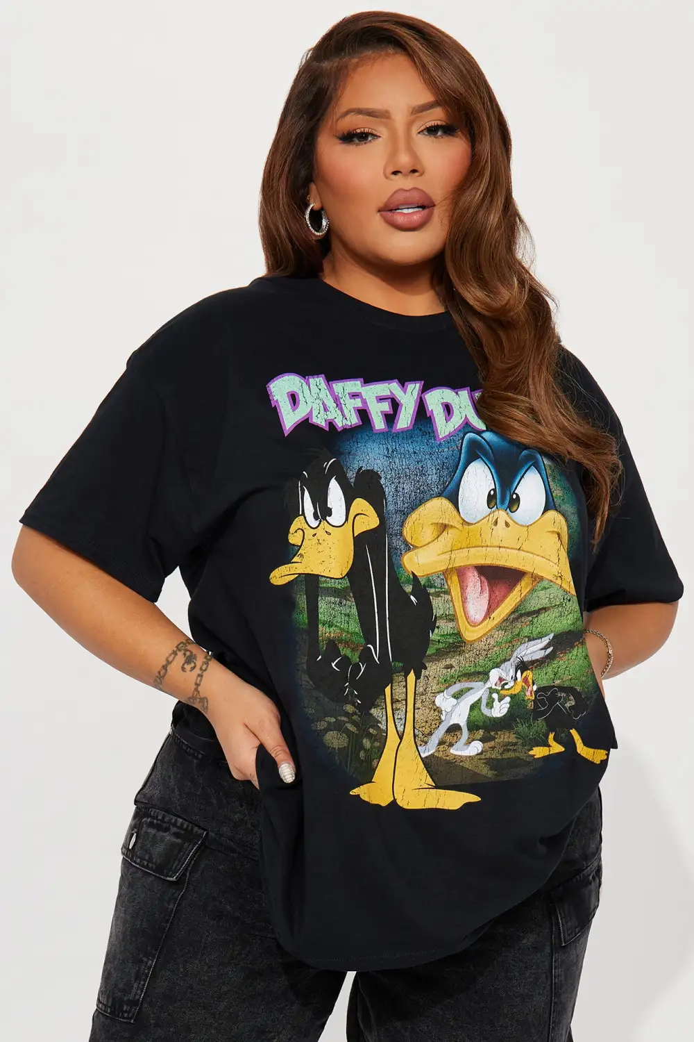 Short Temper Daffy Tshirt - Black