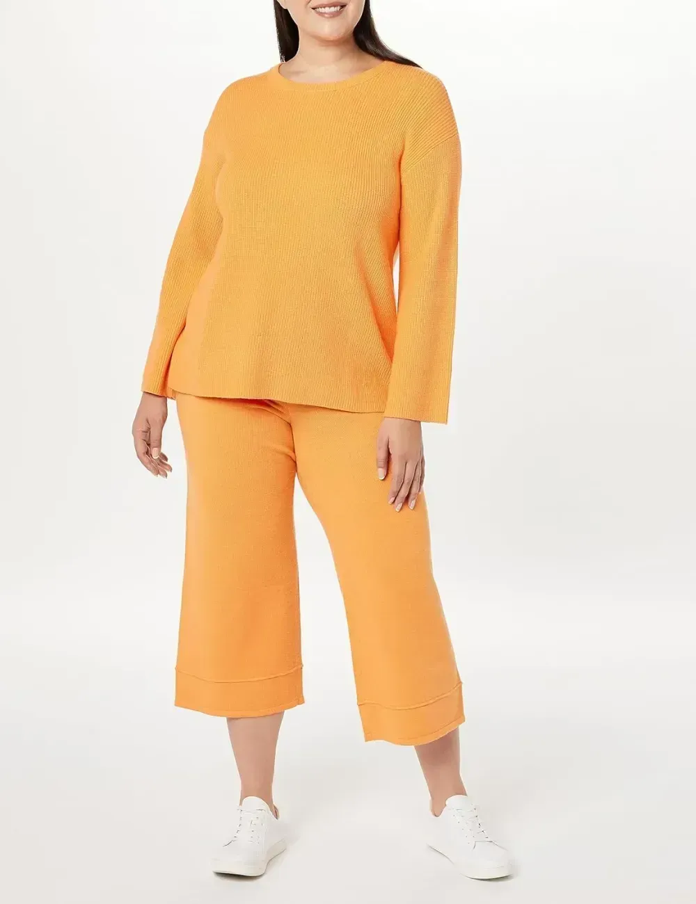 Women's Alice Crewneck Back-Slit Ribbed Pullover Sweater