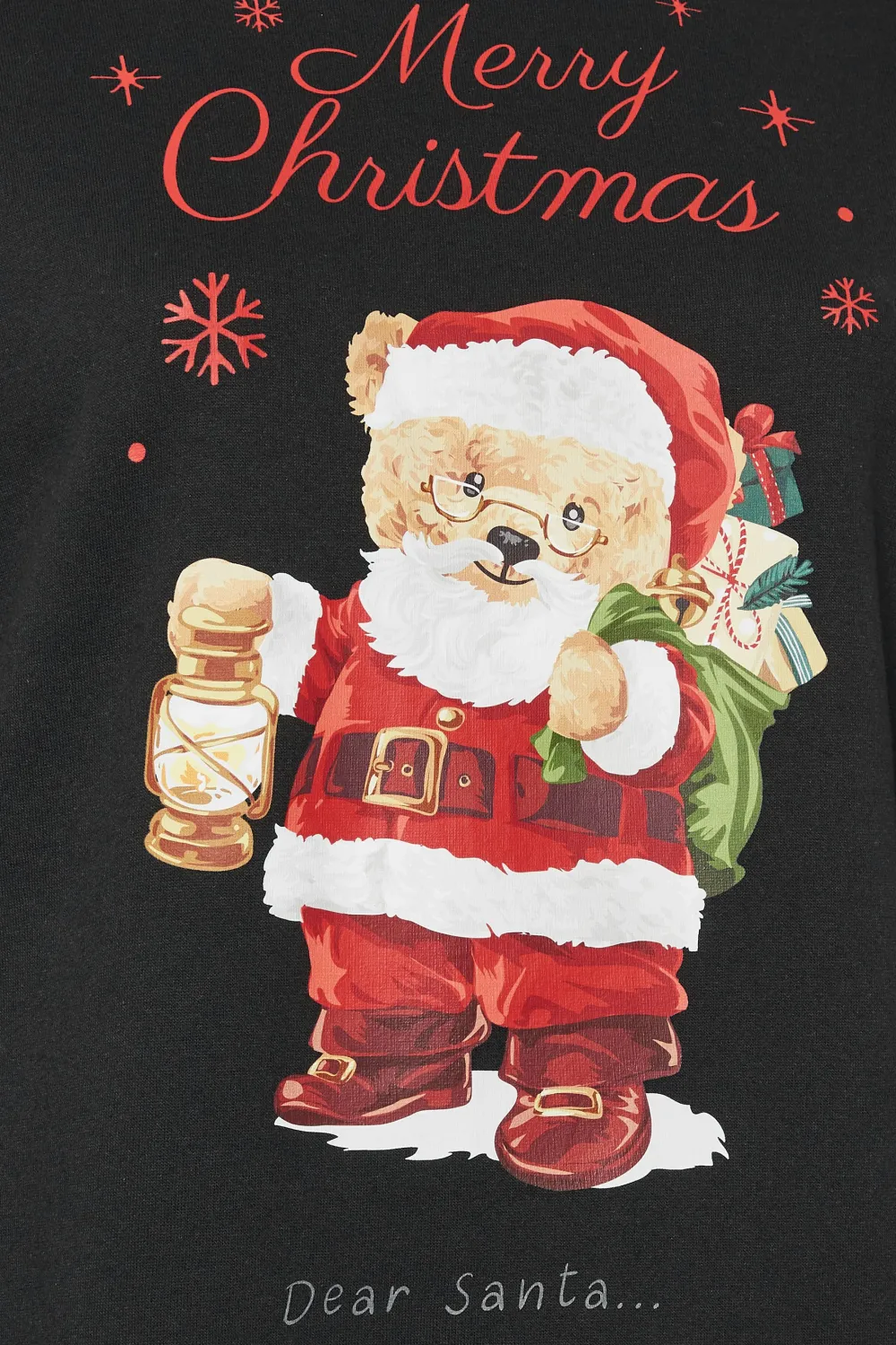 YOURS Curve Black 'Merry Christmas' Heart Embellished Sweatshirt Dress