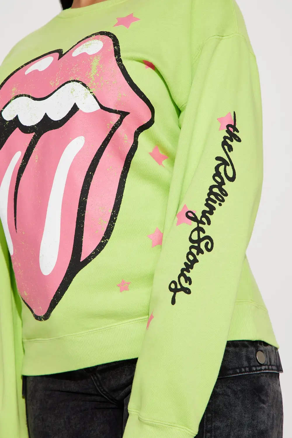 Taste Of Stardom Rolling Stones Sweatshirt - Lime