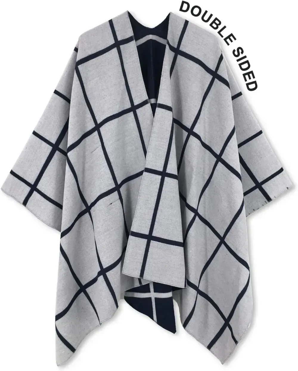 Women's Shawl Wrap Poncho Ruana Cape Open Front Cardigan Shawls for Fall Winter