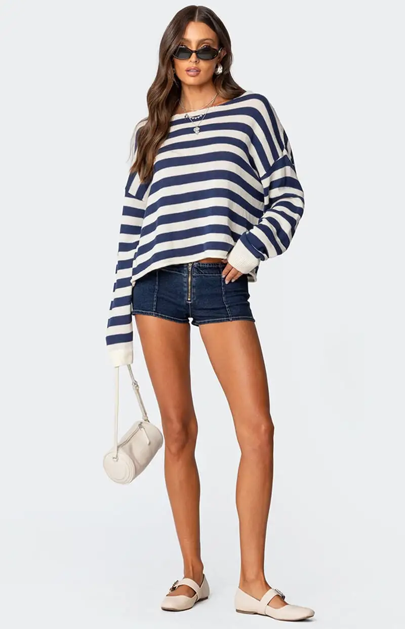 Edikted Anney Oversized Striped Sweater