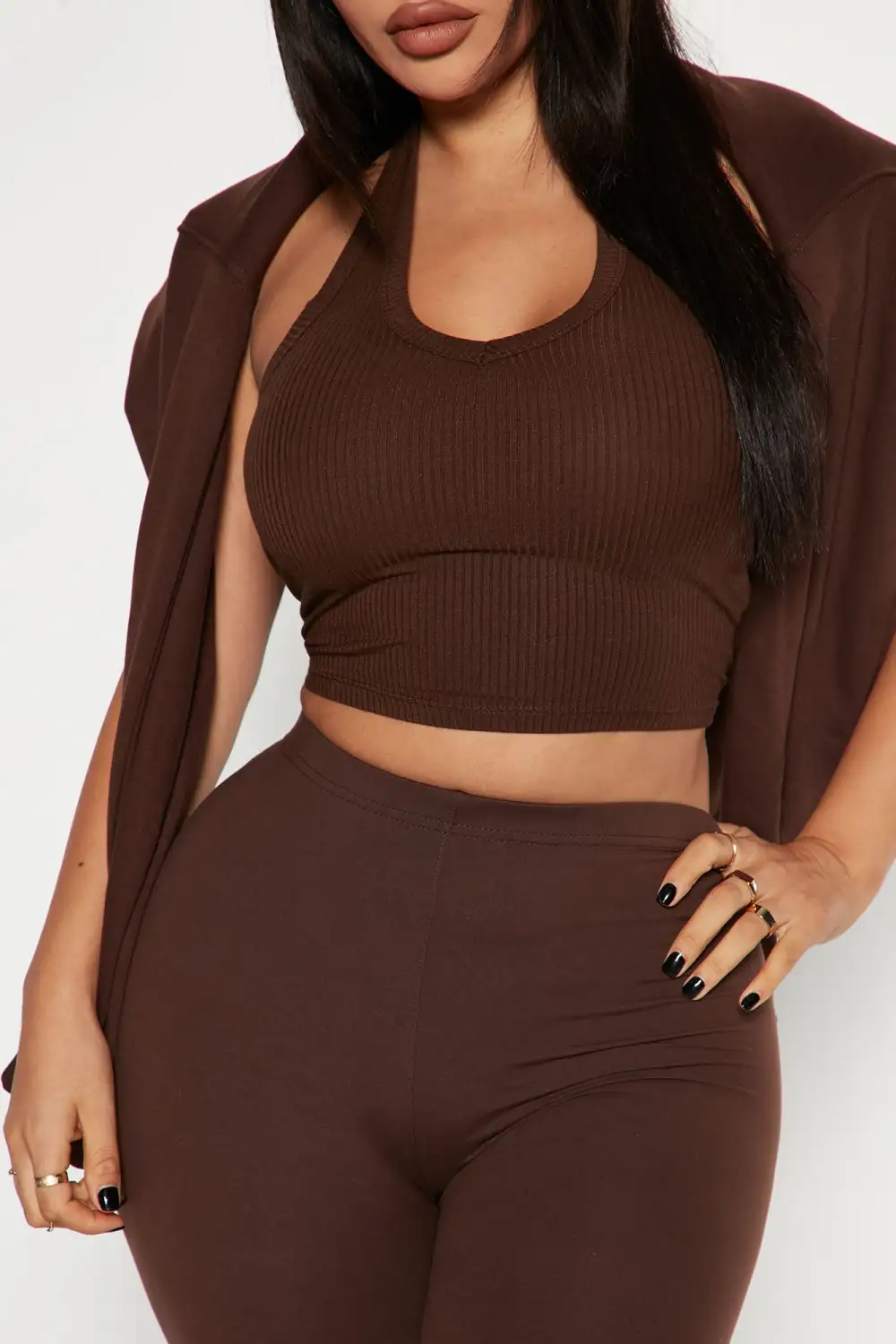 The New Me Halter Top - Chocolate