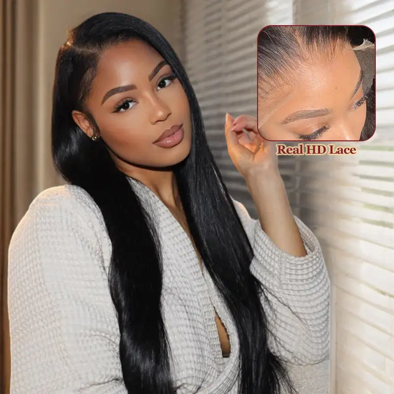 Soft Straight 13x6 Real HD Lace Undetactable BlendAway Full Lace Frontal Wig