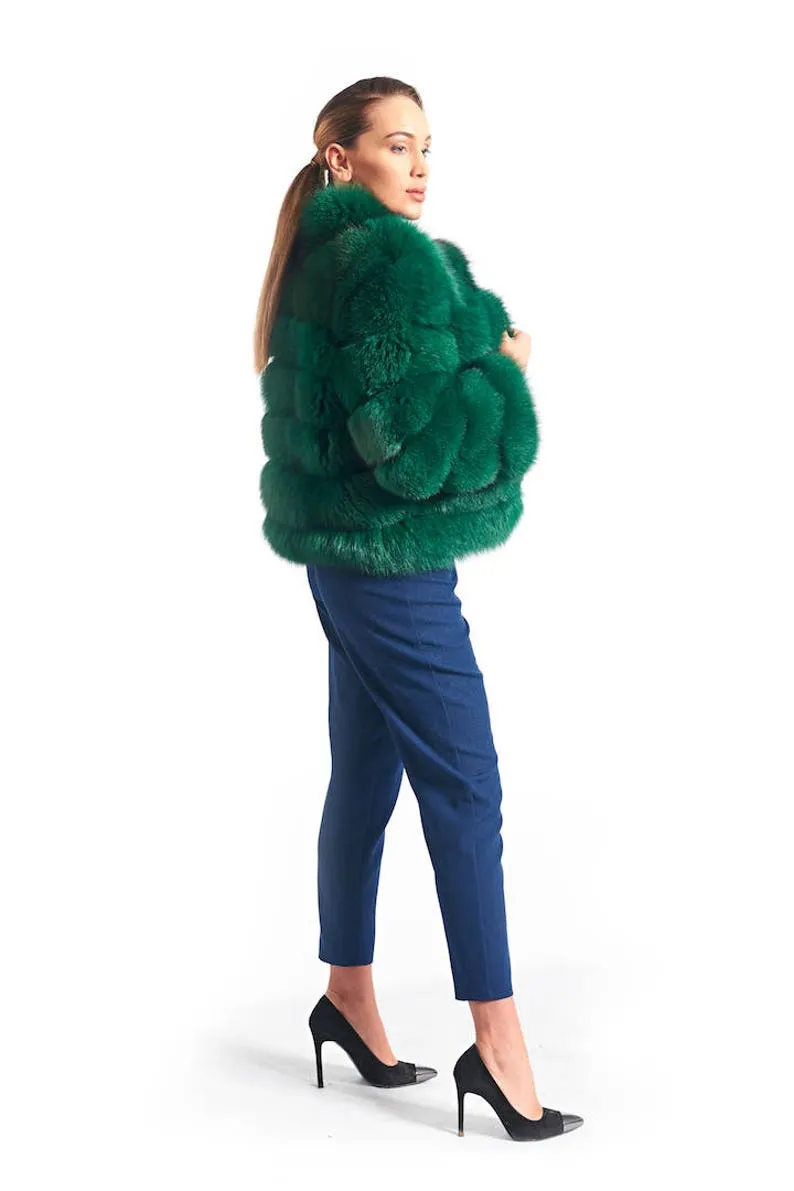 Green  Fox Fur Coat Women’s