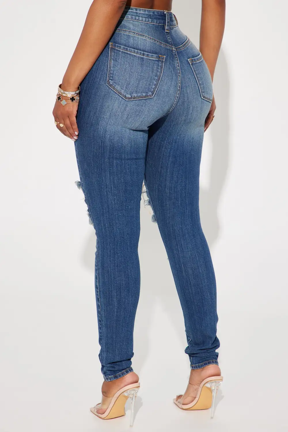 Tough It Up Stretch Skinny Jeans - Dark Wash