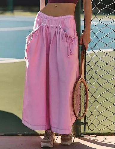 Women's Loose Wide Leg Track Pants