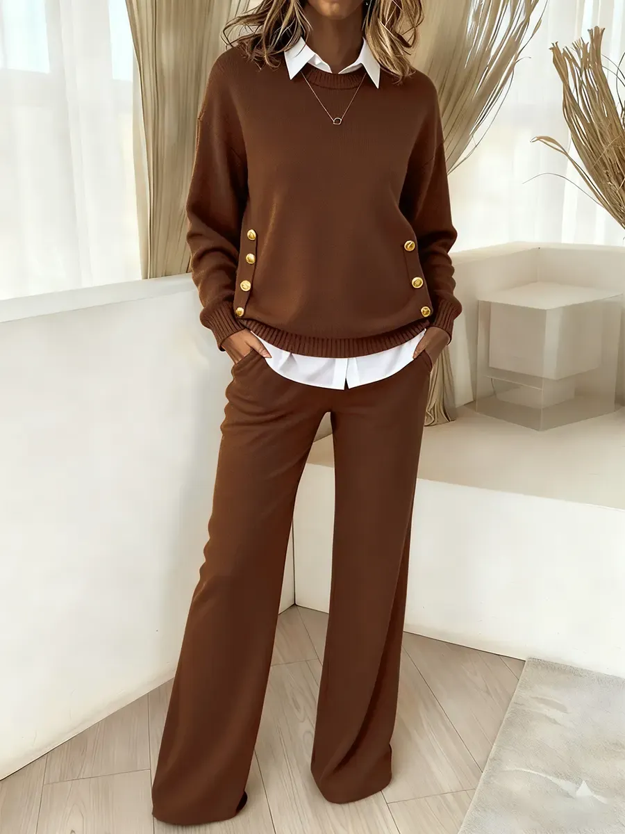 🔥Last Day 89% OFF🔥Women's Comfortable Pullover Sweater And Pants Two-piece Set