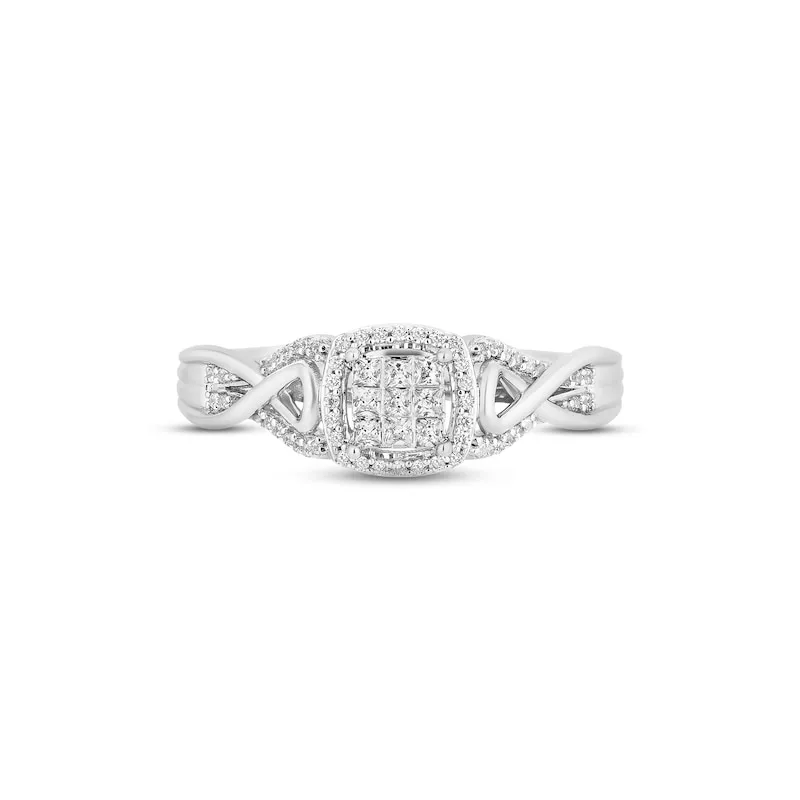 Hallmark Diamonds Promise Ring 1/4 ct tw Sterling Silver